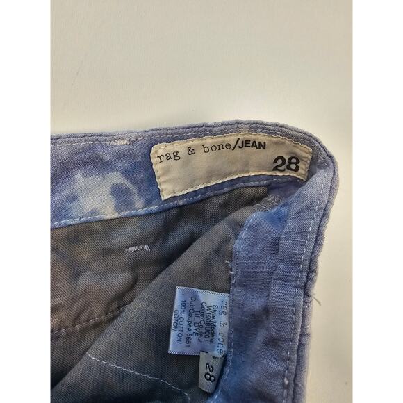 Rag & Bone Portobello Short size 28 tie-dye chambray casual comfort summer - Picture 5 of 9
